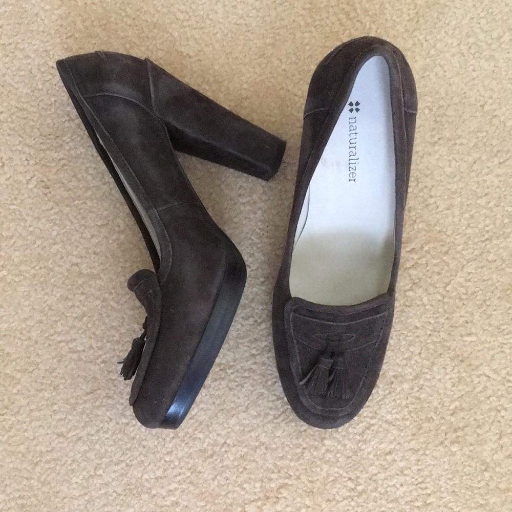 Naturalizer suede block heels